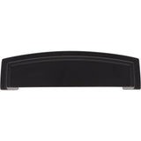 96 mm Center Matte Black Square-to-Center Square Renzo Cabinet Cup Pull