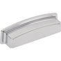 Jeffrey Alexander - 96 mm Center Polished Chrome Square-to-Center Square Renzo Cabinet Cup Pull - Polished Chrome