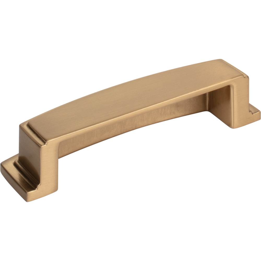 96 mm Center Satin Bronze Square-to-Center Square Renzo Cabinet Cup Pull