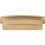 96 mm Center Satin Bronze Square-to-Center Square Renzo Cabinet Cup Pull