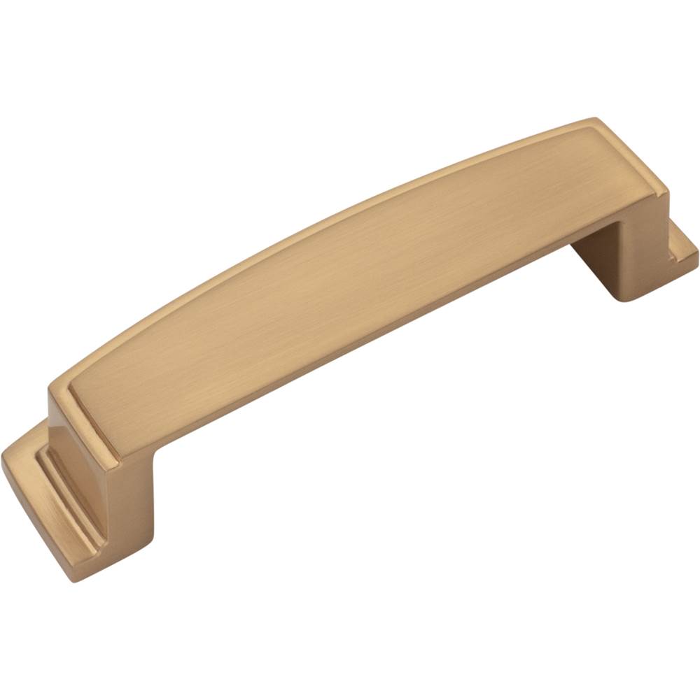 96 mm Center Satin Bronze Square-to-Center Square Renzo Cabinet Cup Pull