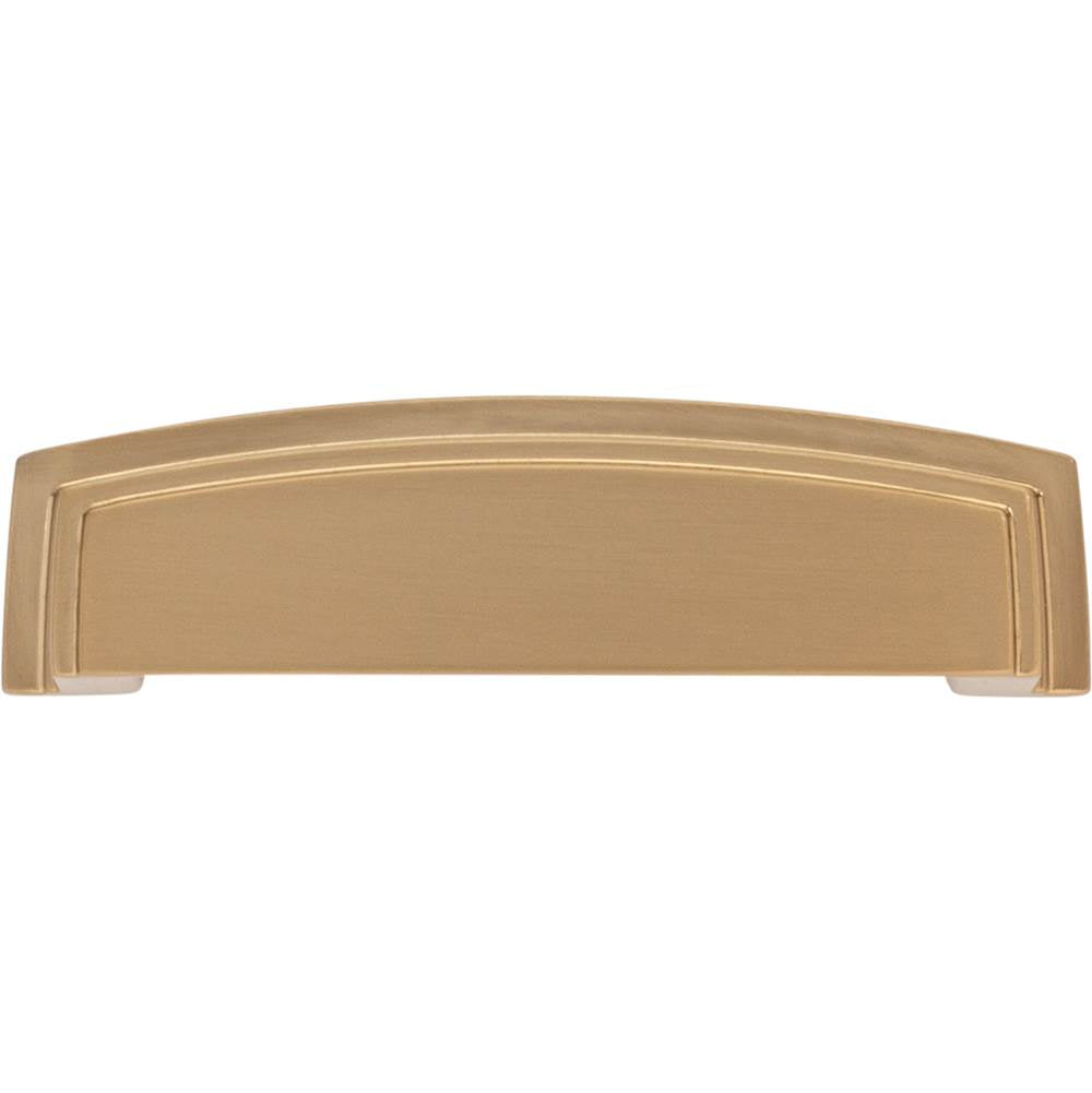 96 mm Center Satin Bronze Square-to-Center Square Renzo Cabinet Cup Pull