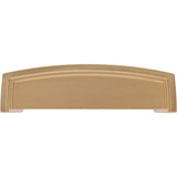 96 mm Center Satin Bronze Square-to-Center Square Renzo Cabinet Cup Pull