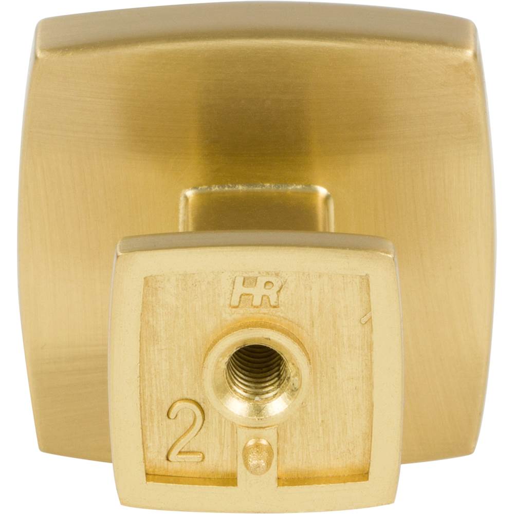 1-1/4'' Overall Length Brushed Gold Square Renzo Cabinet Knob