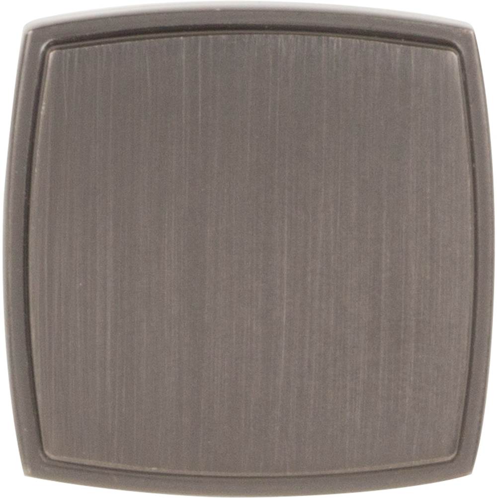 1-1/4'' Overall Length Brushed Pewter Square Renzo Cabinet Knob