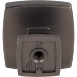 1-1/4'' Overall Length Brushed Pewter Square Renzo Cabinet Knob