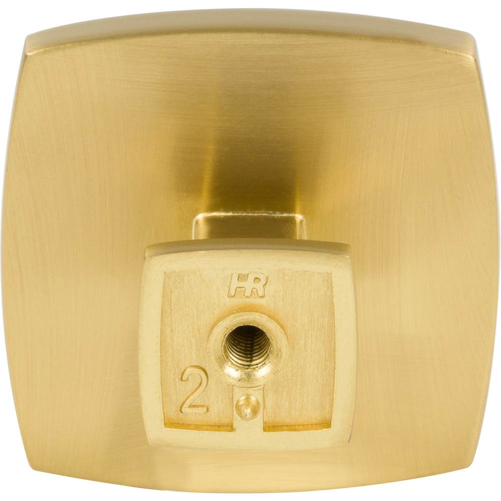 1-3/4'' Overall Length Brushed Gold Square Renzo Cabinet Knob