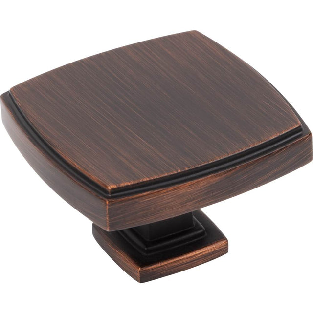 Jeffrey Alexander - 1-3/4'' Overall Length Brushed Oil Rubbed Bronze Square Renzo Cabinet Knob - Brushed Oil Rubbed Bronze