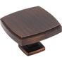 Jeffrey Alexander - 1-3/4'' Overall Length Brushed Oil Rubbed Bronze Square Renzo Cabinet Knob - Brushed Oil Rubbed Bronze