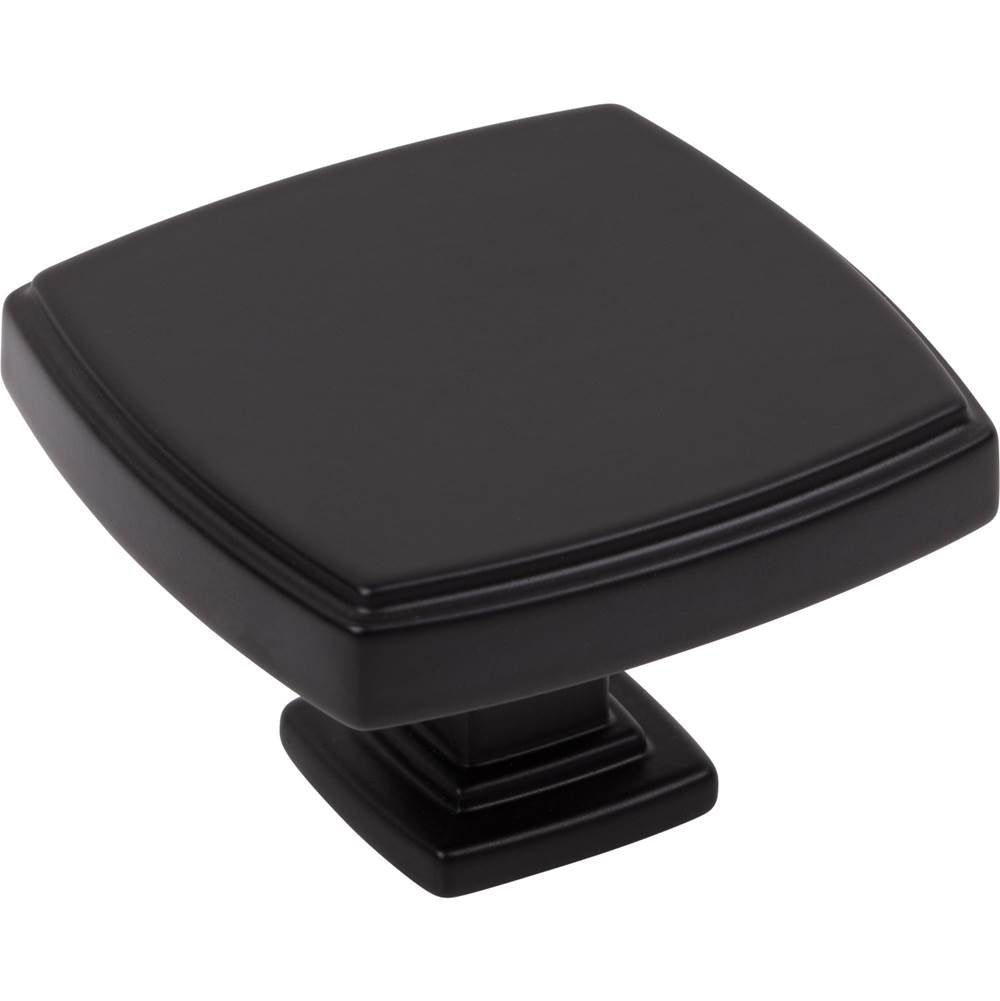Jeffrey Alexander - 1-3/4'' Overall Length Matte Black Square Renzo Cabinet Knob - Matte Black