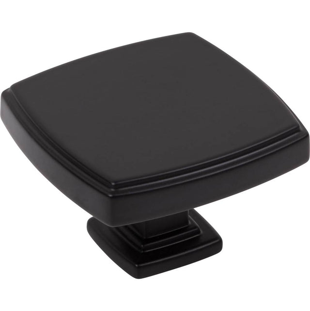Jeffrey Alexander - 1-3/4'' Overall Length Matte Black Square Renzo Cabinet Knob - Matte Black