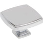 Jeffrey Alexander - 1-3/4'' Overall Length Polished Chrome Square Renzo Cabinet Knob - Polished Chrome