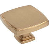 Jeffrey Alexander - 1-3/4'' Overall Length Satin Bronze Square Renzo Cabinet Knob - Satin Bronze