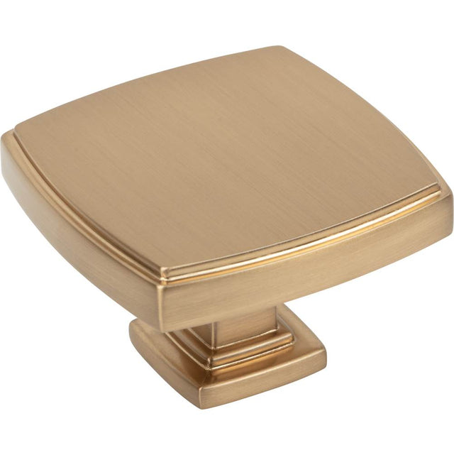 Jeffrey Alexander - 1-3/4'' Overall Length Satin Bronze Square Renzo Cabinet Knob - Satin Bronze