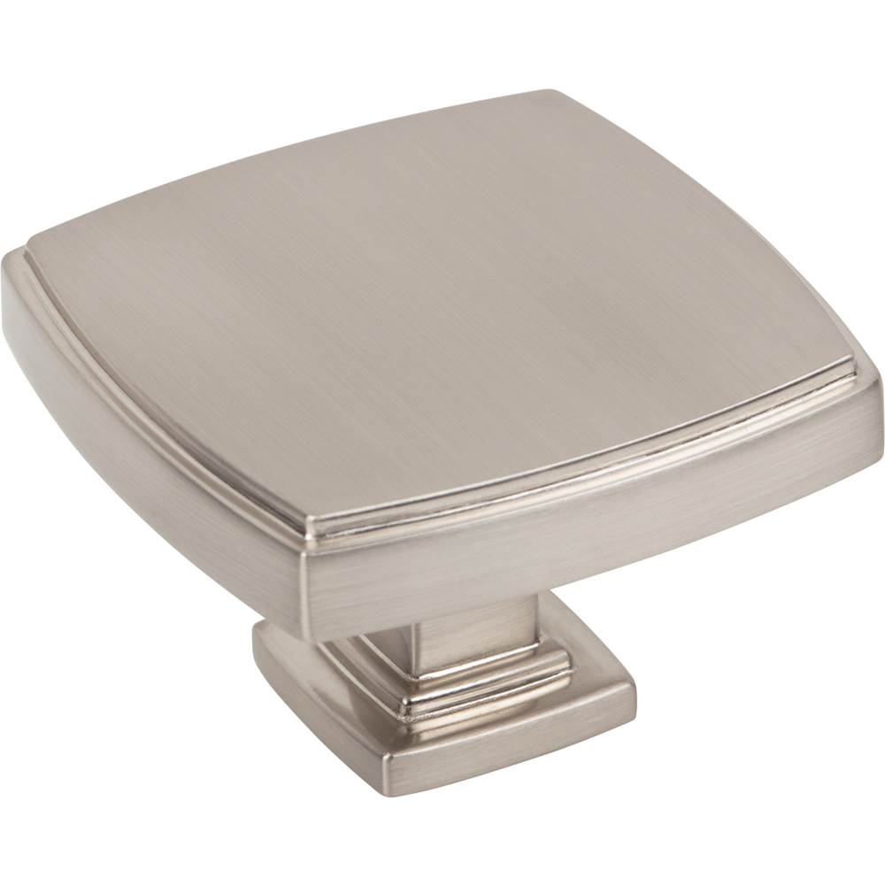 Jeffrey Alexander - 1-3/4'' Overall Length Satin Nickel Square Renzo Cabinet Knob - Satin Nickel