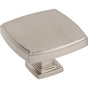 Jeffrey Alexander - 1-3/4'' Overall Length Satin Nickel Square Renzo Cabinet Knob - Satin Nickel