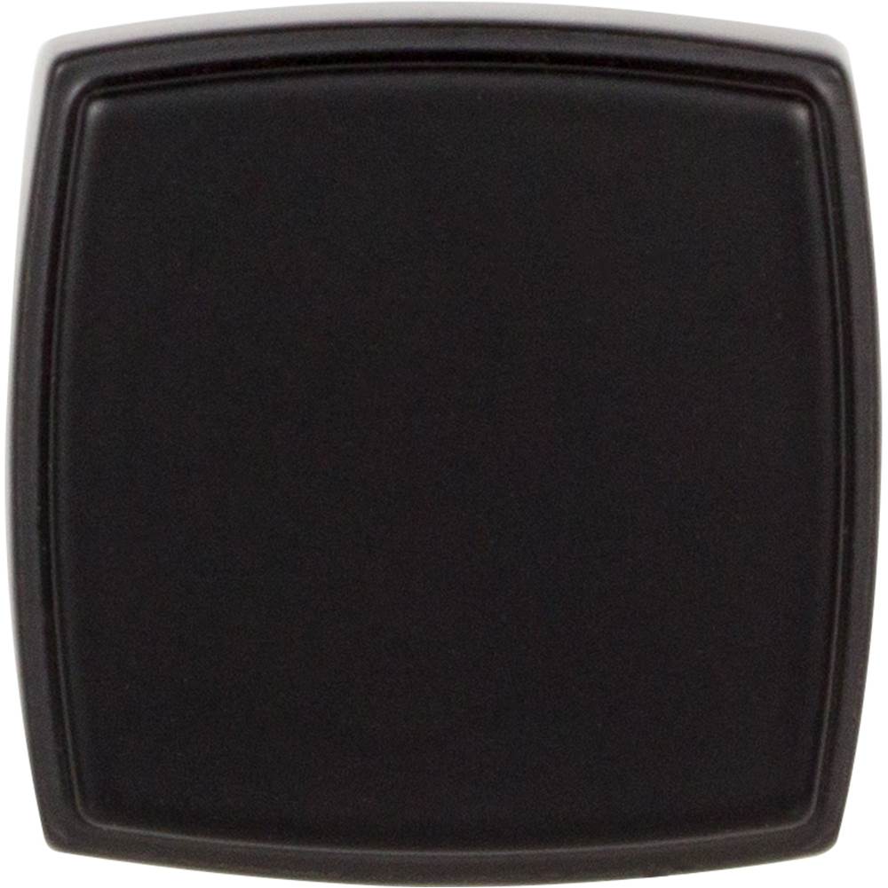 1-1/4'' Overall Length Matte Black Square Renzo Cabinet Knob