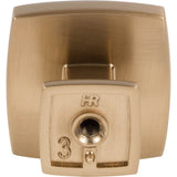 1-1/4'' Overall Length Satin Bronze Square Renzo Cabinet Knob
