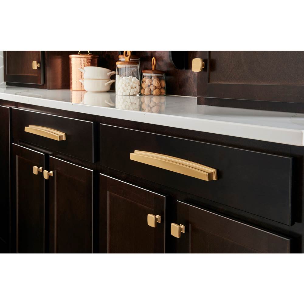 1-1/4'' Overall Length Satin Bronze Square Renzo Cabinet Knob