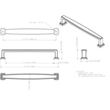 160 mm Center-to-Center Brushed Gold Richard Cabinet Pull