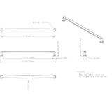 305 mm Center-to-Center Brushed Gold Richard Cabinet Pull