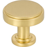 Jeffrey Alexander - 1-1/4'' Diameter Brushed Gold Richard Cabinet Knob - Brushed Gold