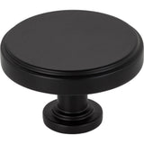Jeffrey Alexander - 1-3/4'' Diameter Matte Black Richard Cabinet Knob - Matte Black