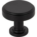 Jeffrey Alexander - 1-1/4'' Diameter Matte Black Richard Cabinet Knob - Matte Black