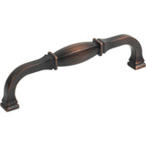 Jeffrey Alexander - 128 mm Center-to-Center Brushed Oil Rubbed Bronze Audrey Cabinet Pull - Brushed Oil Rubbed Bronze