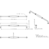 18'' Center-to-Center Polished Chrome Audrey Appliance Handle