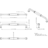 224 mm Center-to-Center Matte Black Audrey Cabinet Pull