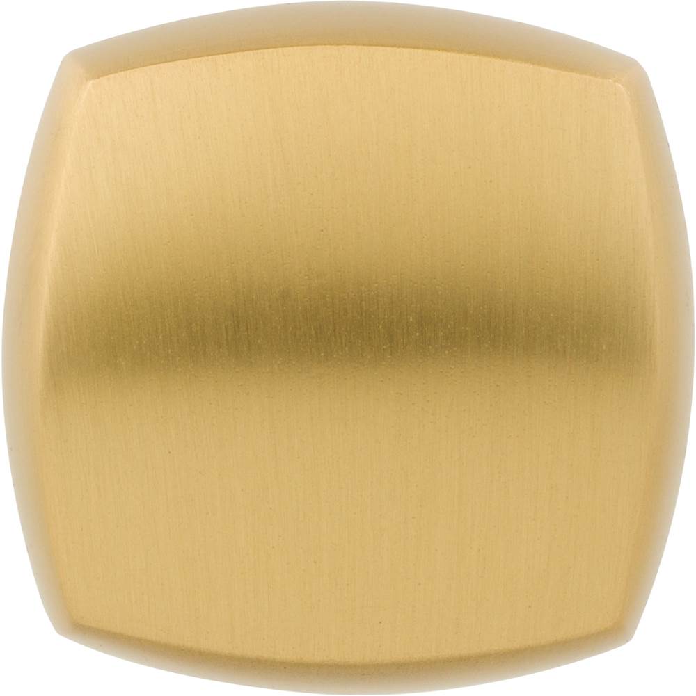 1-1/8'' Overall Length Brushed Gold Square Audrey Cabinet Knob