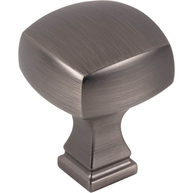 Jeffrey Alexander - 1-1/8'' Overall Length Brushed Pewter Square Audrey Cabinet Knob - Brushed Pewter