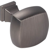 1-1/8'' Overall Length Brushed Pewter Square Audrey Cabinet Knob