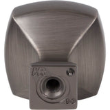1-1/8'' Overall Length Brushed Pewter Square Audrey Cabinet Knob