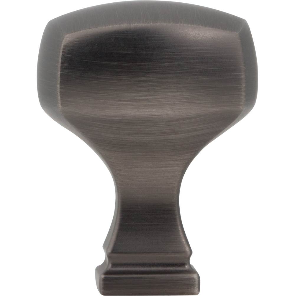 1-1/8'' Overall Length Brushed Pewter Square Audrey Cabinet Knob