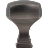 1-1/8'' Overall Length Brushed Pewter Square Audrey Cabinet Knob