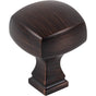 Jeffrey Alexander - 1-1/8'' Overall Length Brushed Oil Rubbed Bronze Square Audrey Cabinet Knob - Brushed Oil Rubbed Bronze