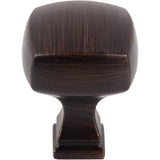 1-1/8'' Overall Length Brushed Oil Rubbed Bronze Square Audrey Cabinet Knob