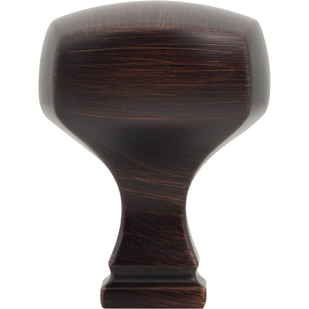 1-1/8'' Overall Length Brushed Oil Rubbed Bronze Square Audrey Cabinet Knob