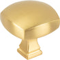 Jeffrey Alexander - 1-3/8'' Overall Length Brushed Gold Square Audrey Cabinet Knob - Brushed Gold