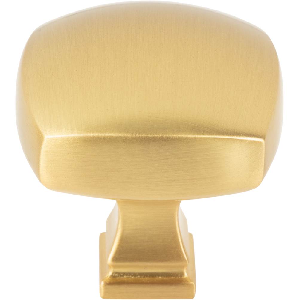 1-3/8'' Overall Length Brushed Gold Square Audrey Cabinet Knob