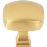 1-3/8'' Overall Length Brushed Gold Square Audrey Cabinet Knob