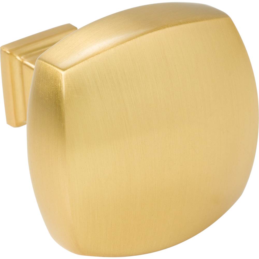1-3/8'' Overall Length Brushed Gold Square Audrey Cabinet Knob
