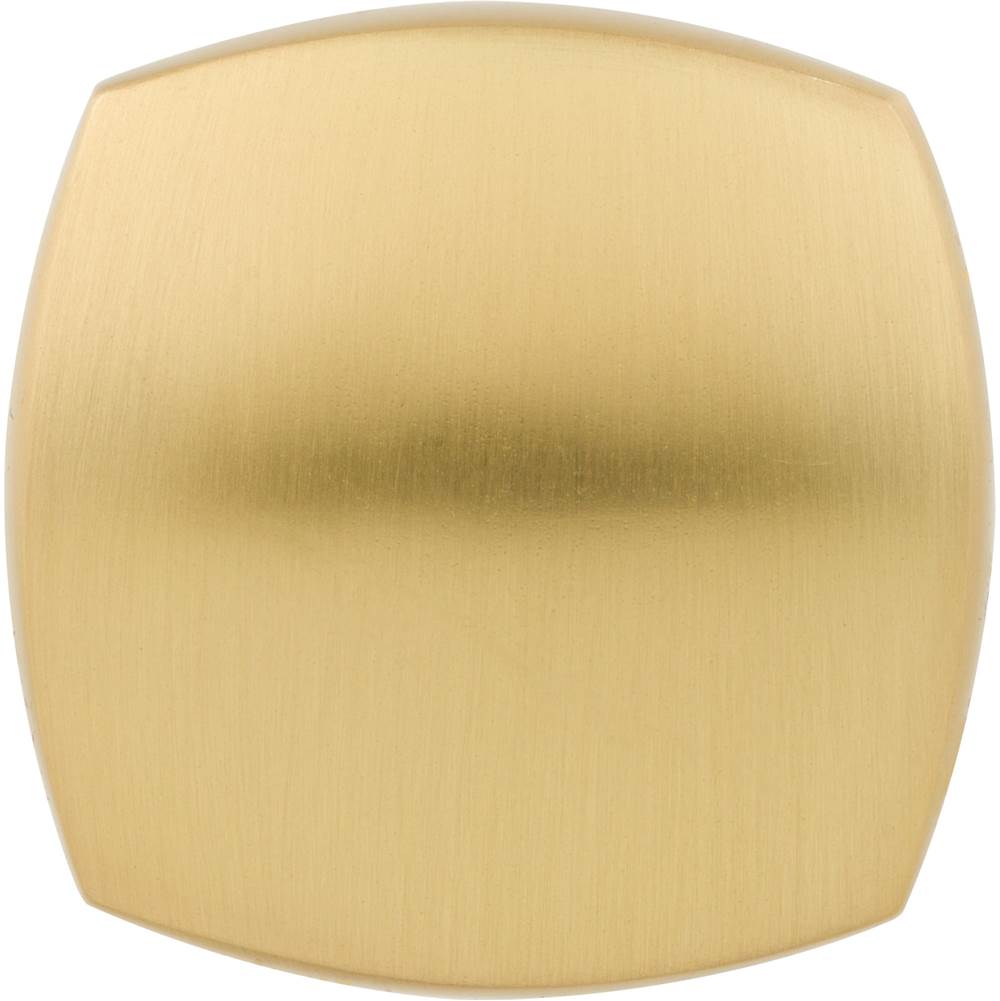 1-3/8'' Overall Length Brushed Gold Square Audrey Cabinet Knob
