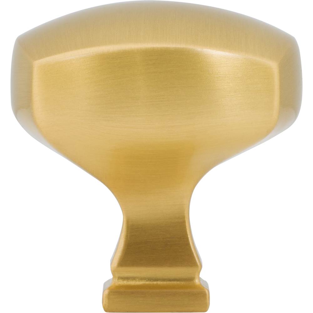1-3/8'' Overall Length Brushed Gold Square Audrey Cabinet Knob