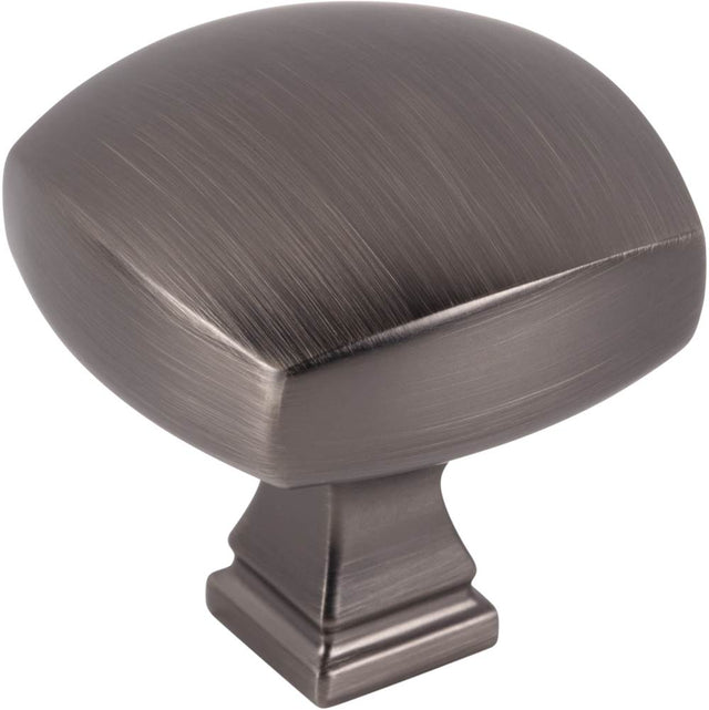 Jeffrey Alexander - 1-3/8'' Overall Length Brushed Pewter Square Audrey Cabinet Knob - Brushed Pewter