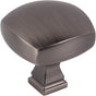 Jeffrey Alexander - 1-3/8'' Overall Length Brushed Pewter Square Audrey Cabinet Knob - Brushed Pewter