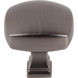 1-3/8'' Overall Length Brushed Pewter Square Audrey Cabinet Knob
