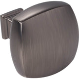 1-3/8'' Overall Length Brushed Pewter Square Audrey Cabinet Knob
